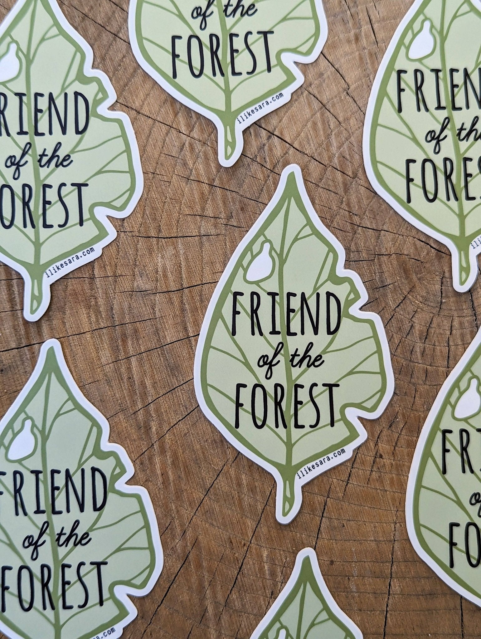"Friend of the Forest" Leaf Sticker - Wander Together Outfitters
