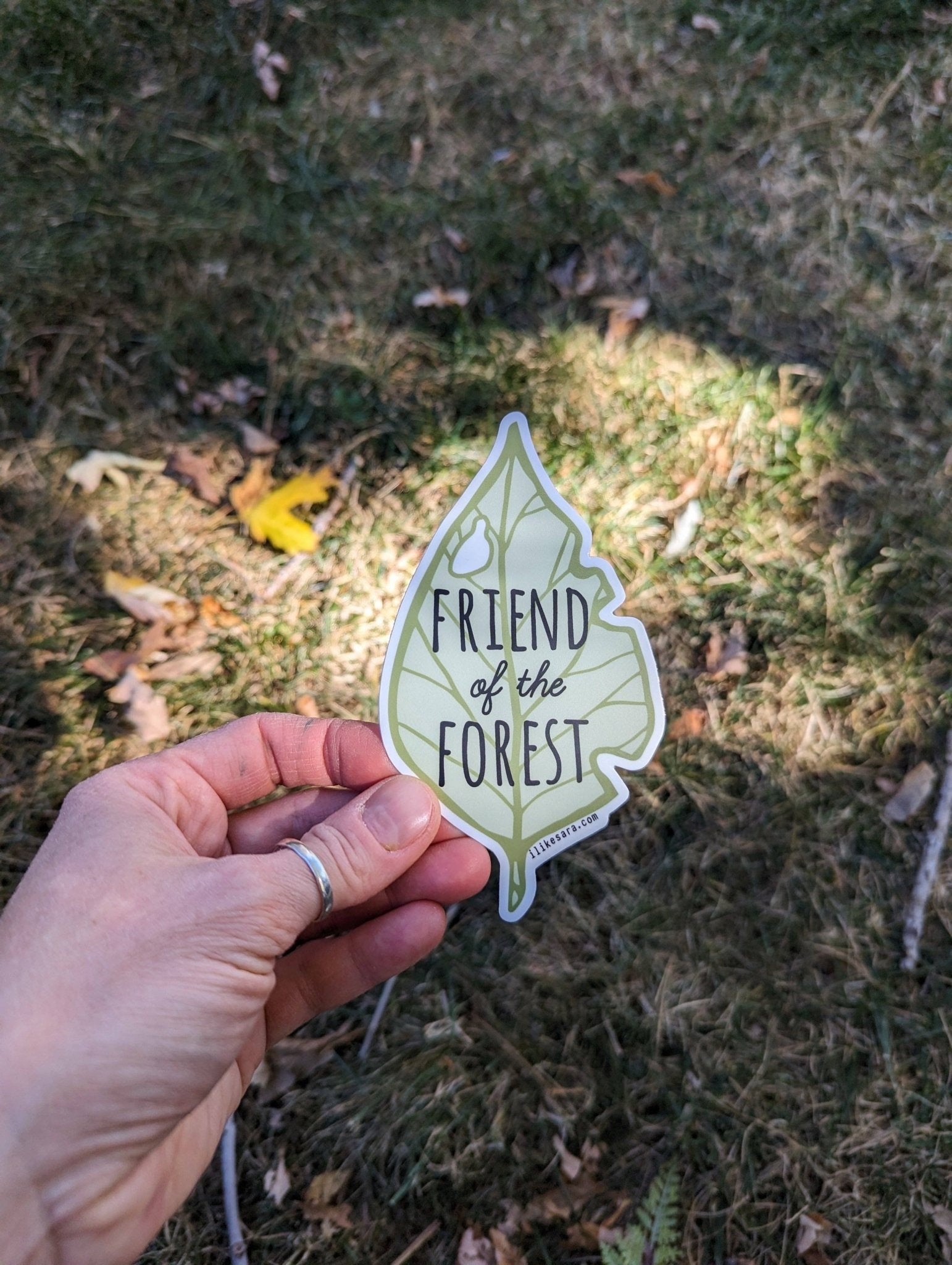 "Friend of the Forest" Leaf Sticker - Wander Together Outfitters