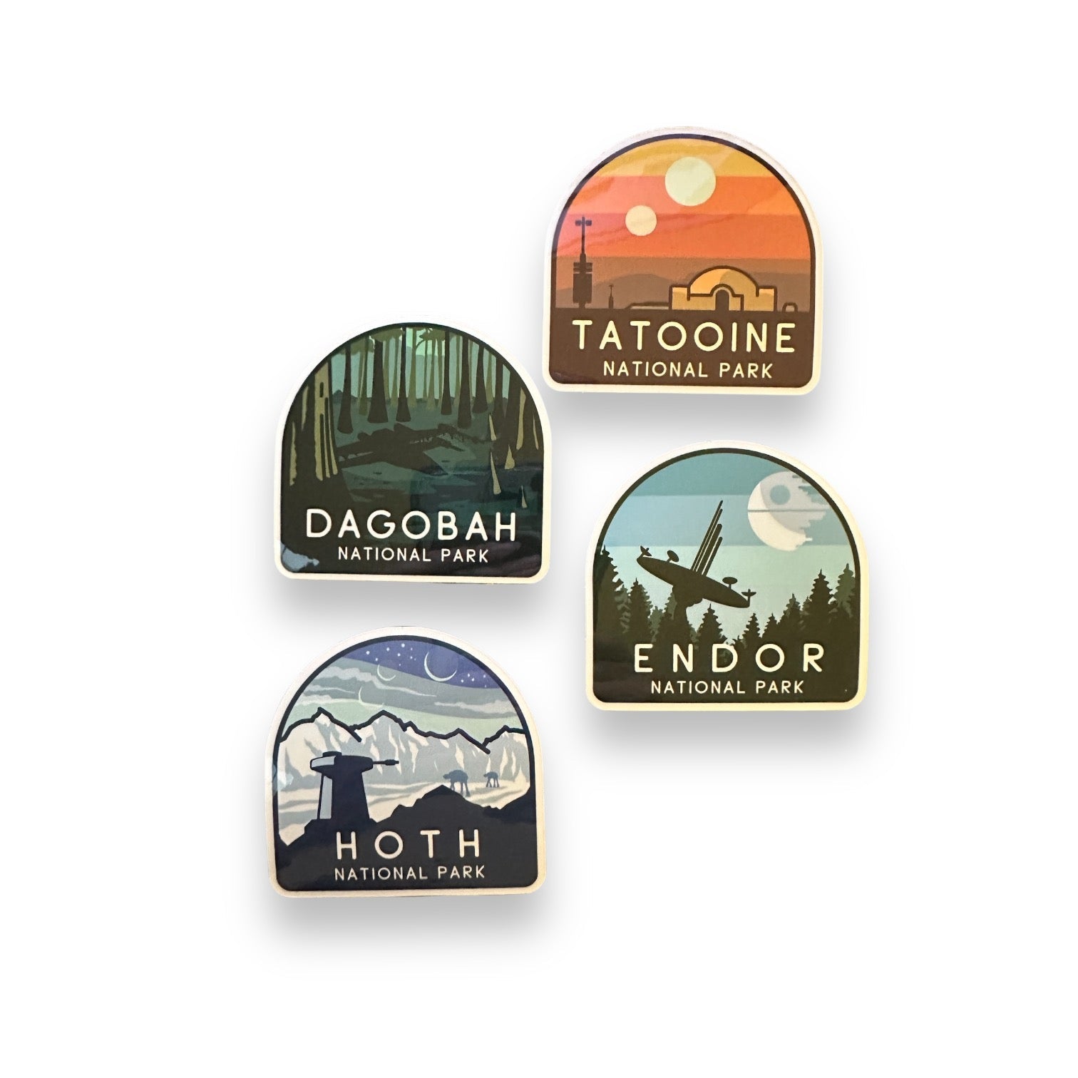 Funny “National Park” Vinyl Stickers - (Star Wars) Endor, Coruscant, Hoth & More - Wander Together Outfitters