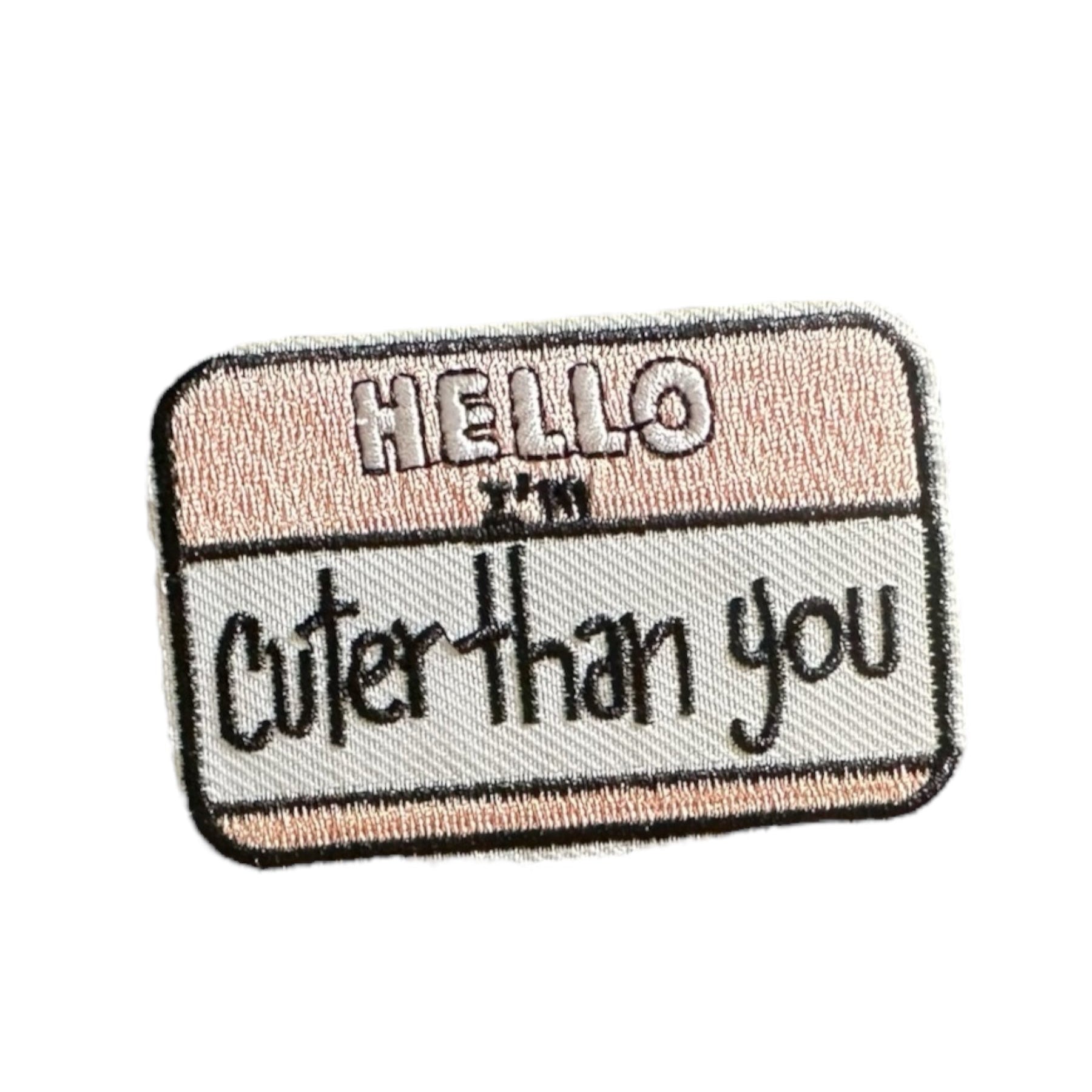 Funny Sarcastic "Hello" Iron On Patches - Wander Together Outfitters