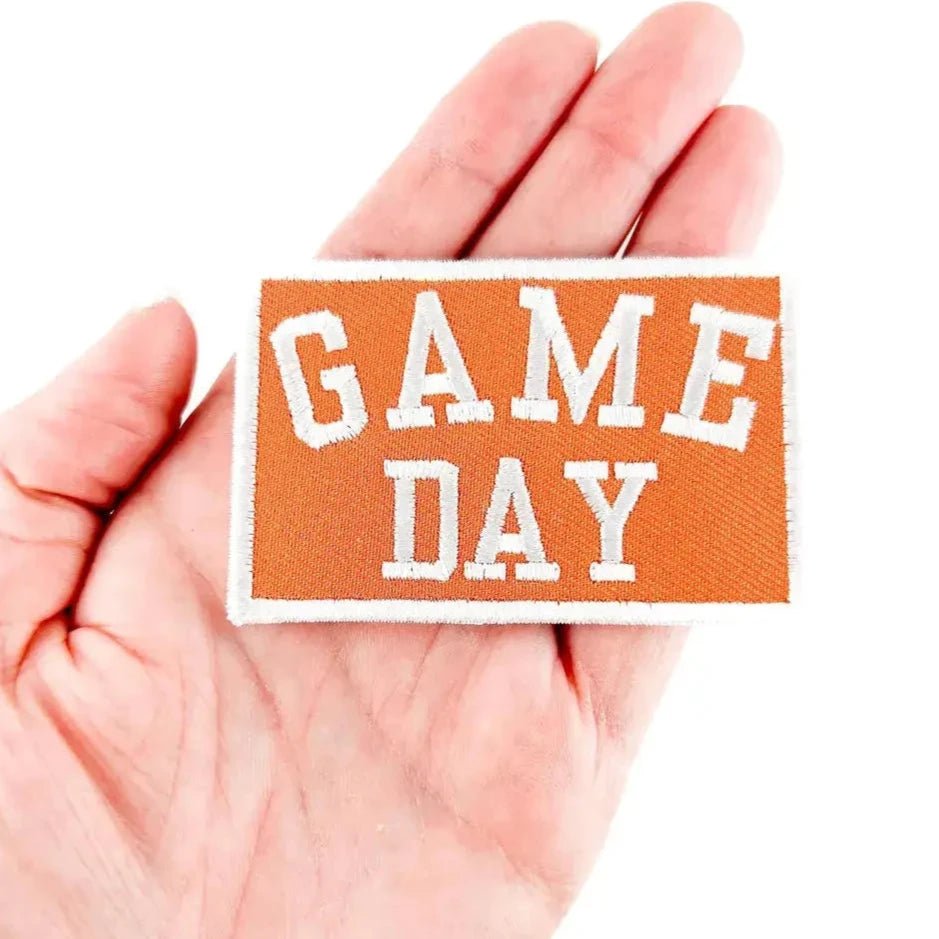 "Game Day" Embroidered Iron - On Patch Football Tailgate (Various Colors) - Wander Together Outfitters