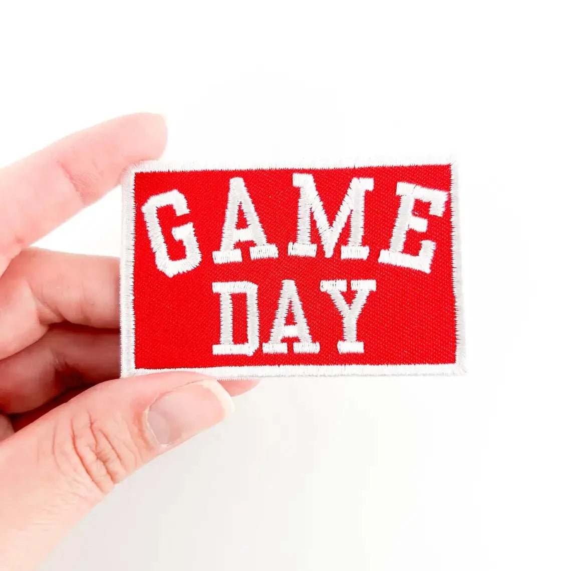 "Game Day" Embroidered Iron - On Patch Football Tailgate (Various Colors) - Wander Together Outfitters