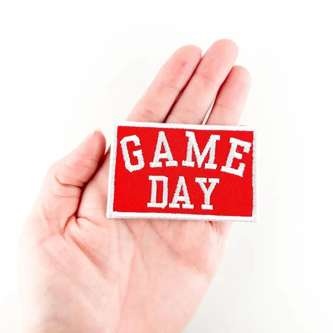 "Game Day" Embroidered Iron - On Patch Football Tailgate (Various Colors) - Wander Together Outfitters