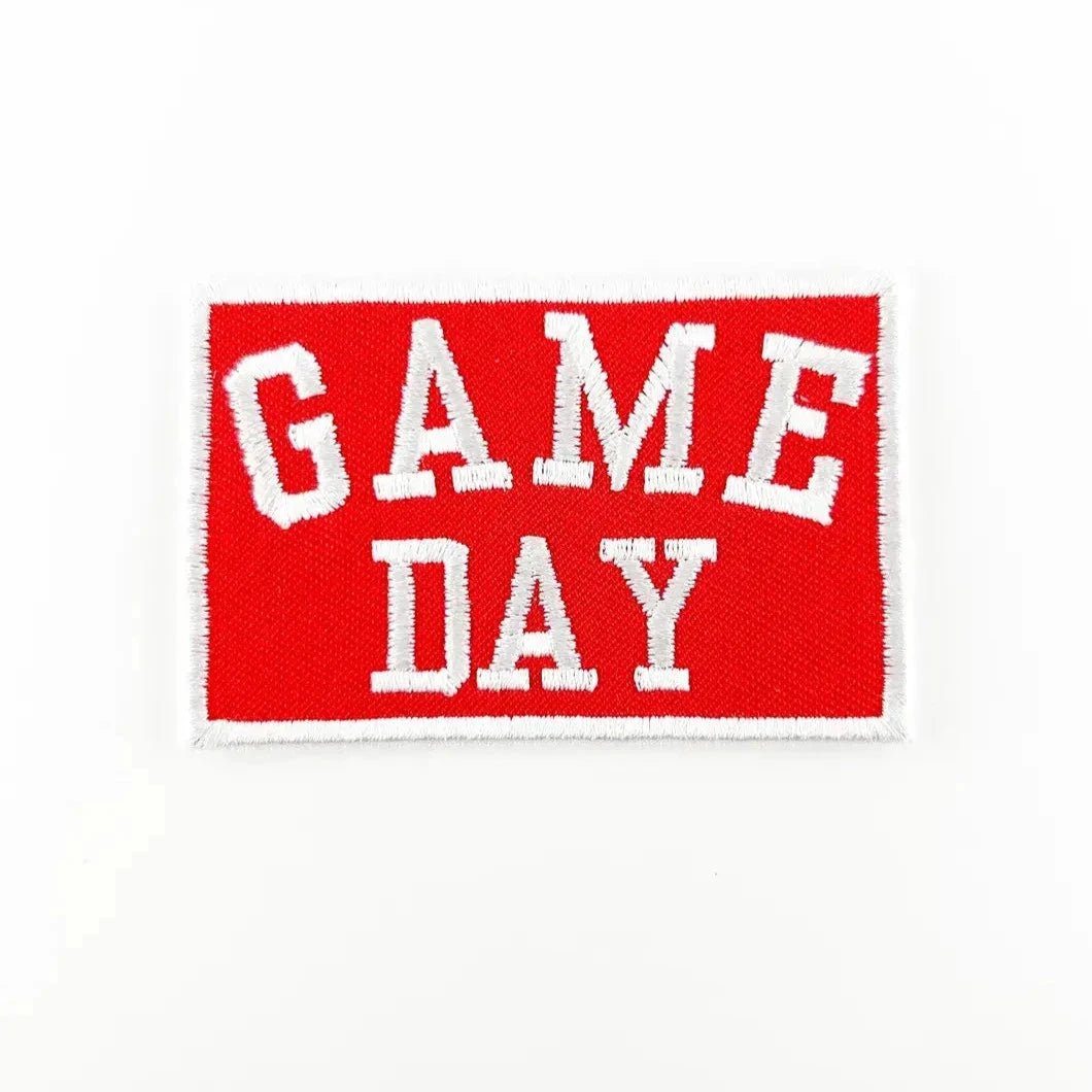 "Game Day" Embroidered Iron - On Patch Football Tailgate (Various Colors) - Wander Together Outfitters