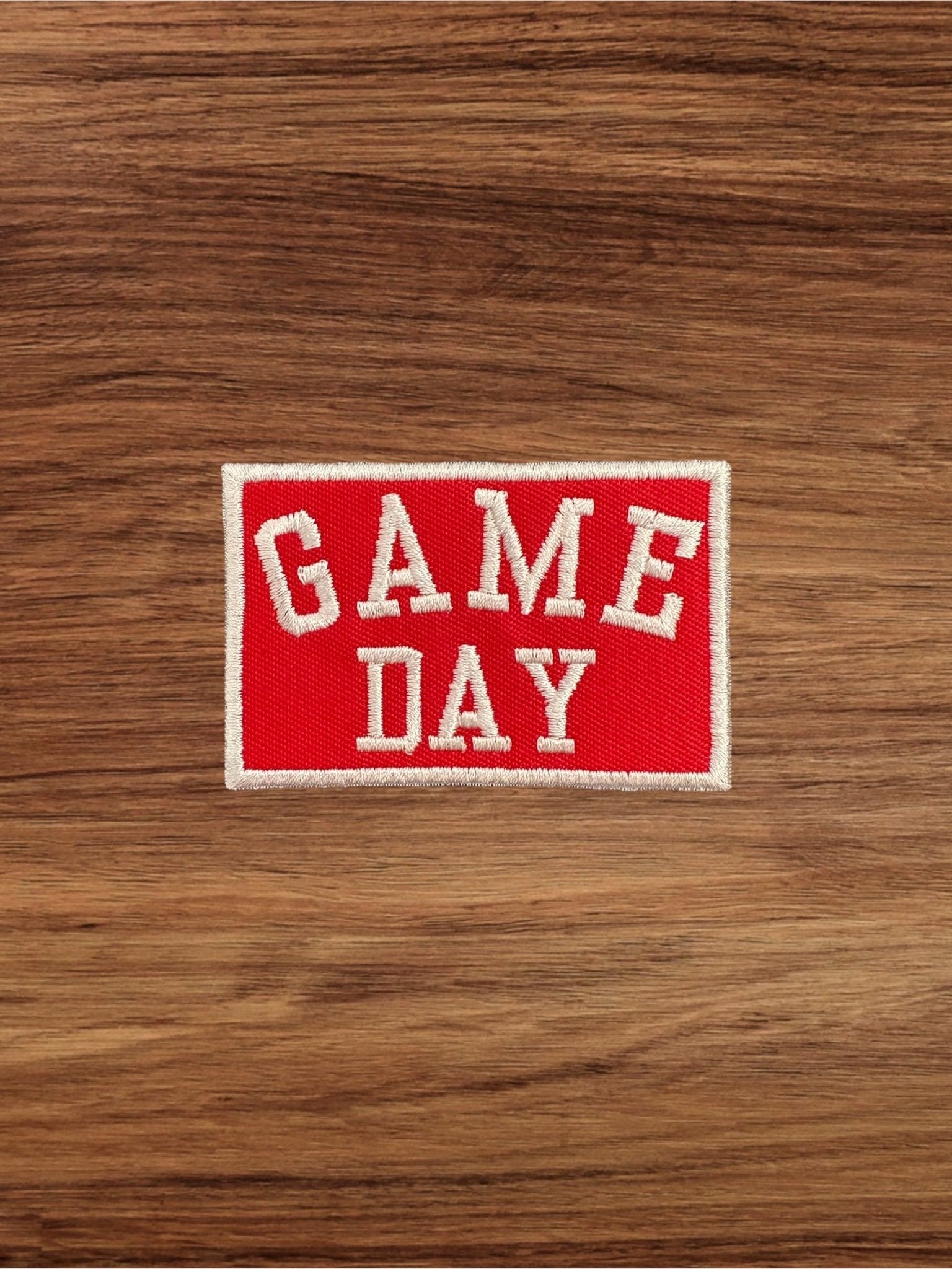 "Game Day" Embroidered Iron - On Patch Football Tailgate (Various Colors) - Wander Together Outfitters