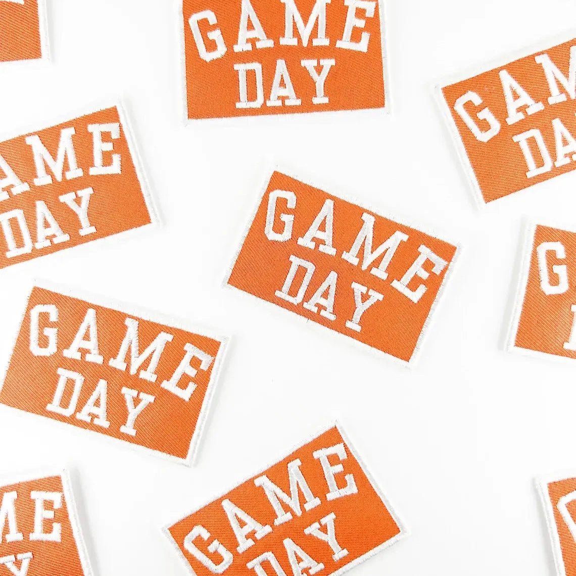 "Game Day" Embroidered Iron - On Patch Football Tailgate (Various Colors) - Wander Together Outfitters