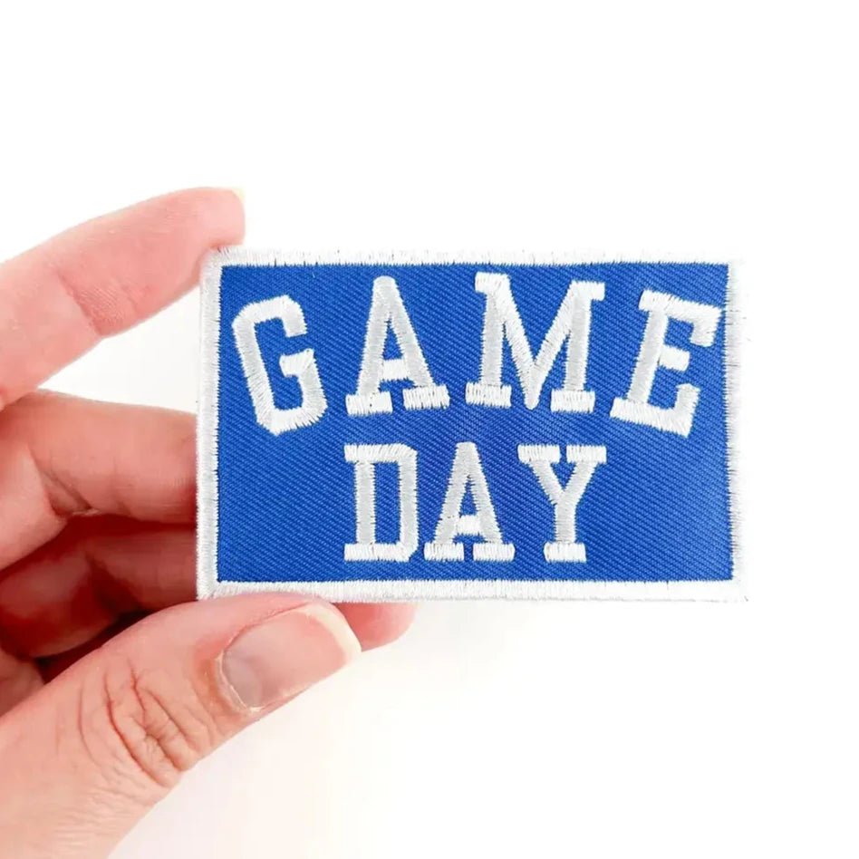 "Game Day" Embroidered Iron - On Patch Football Tailgate (Various Colors) - Wander Together Outfitters
