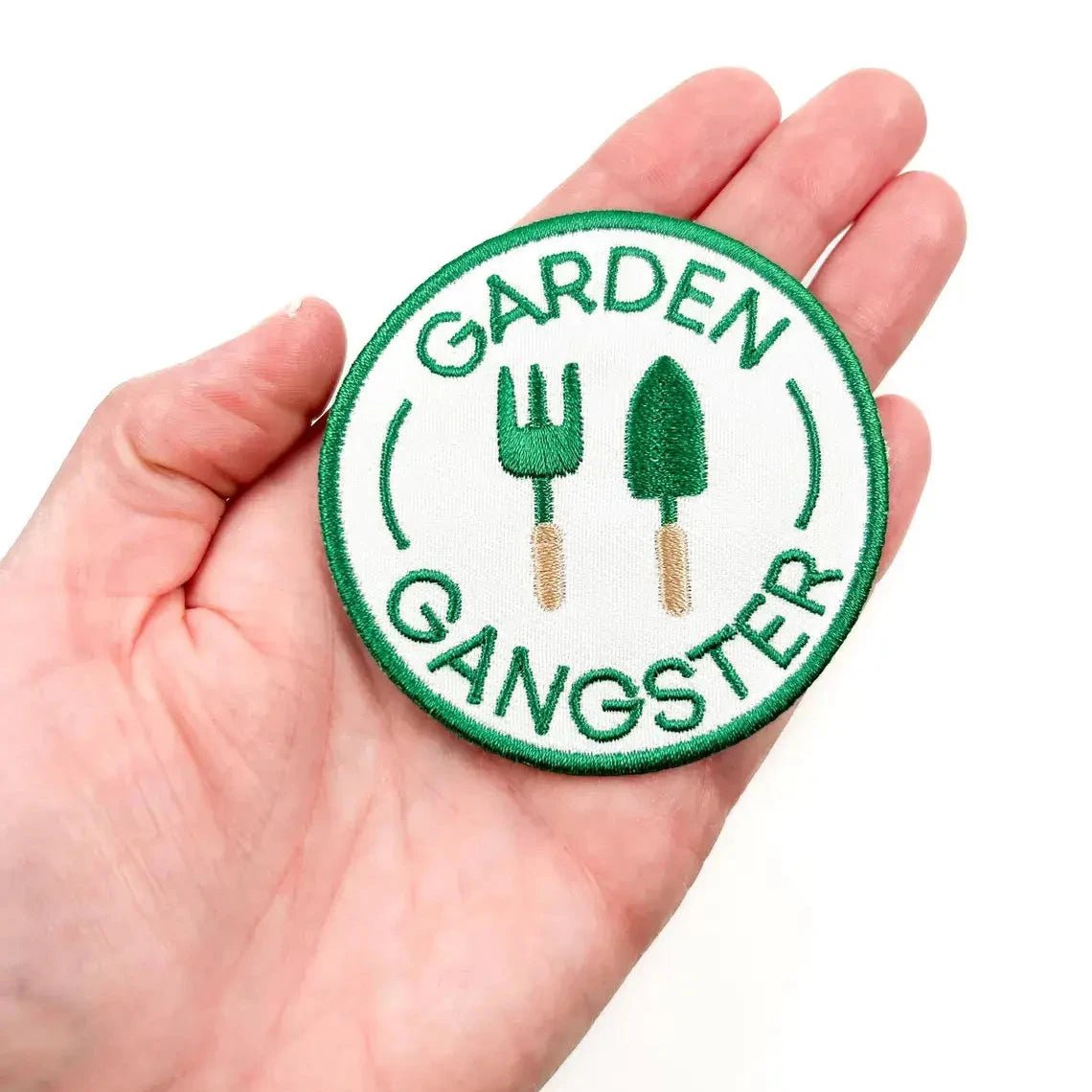 "Garden Gangster" Embroidered Iron On Patch Organic Farm Hats - Wander Together Outfitters