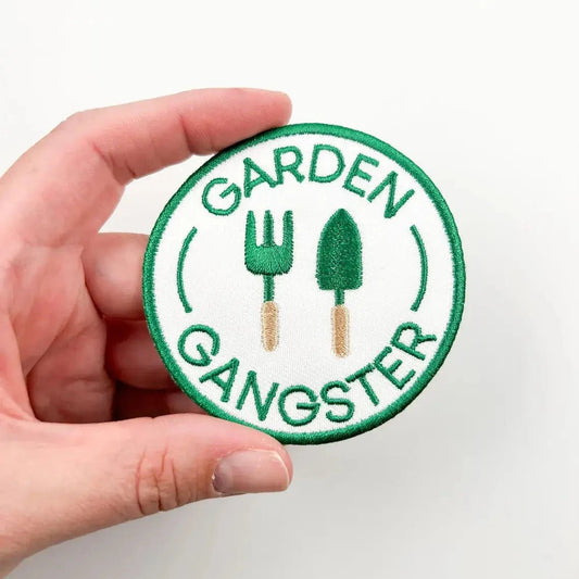 "Garden Gangster" Embroidered Iron On Patch Organic Farm Hats - Wander Together Outfitters