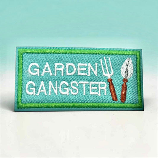 Garden Gangster Rectangle Iron On Patch - Wander Together Outfitters