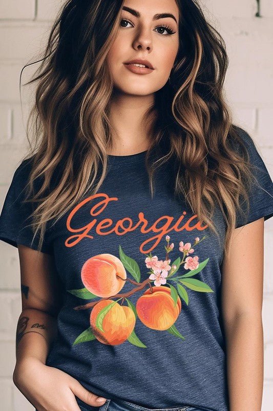 Georgia Peach Graphic Tee - Wander Together Outfitters