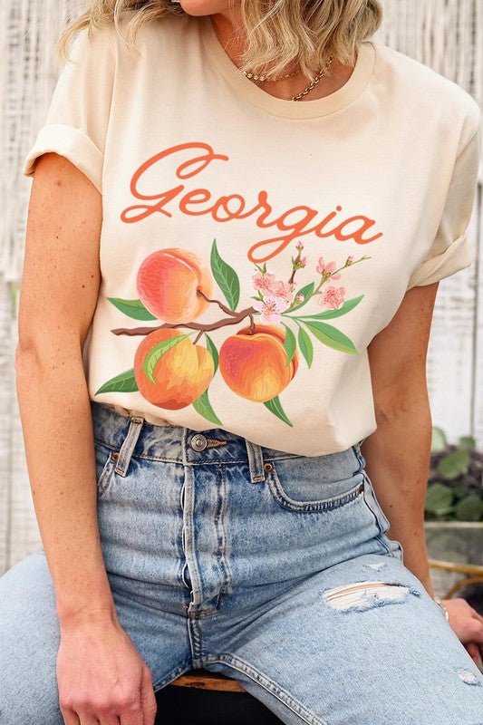 Georgia Peach Graphic Tee - Wander Together Outfitters