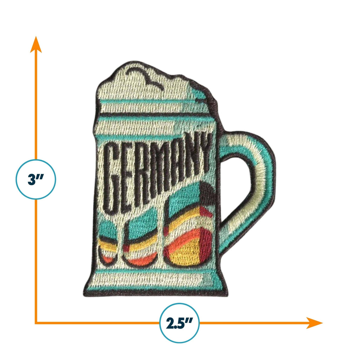 Germany Embroidered Iron On Beer Stein Patch - Wander Together Outfitters