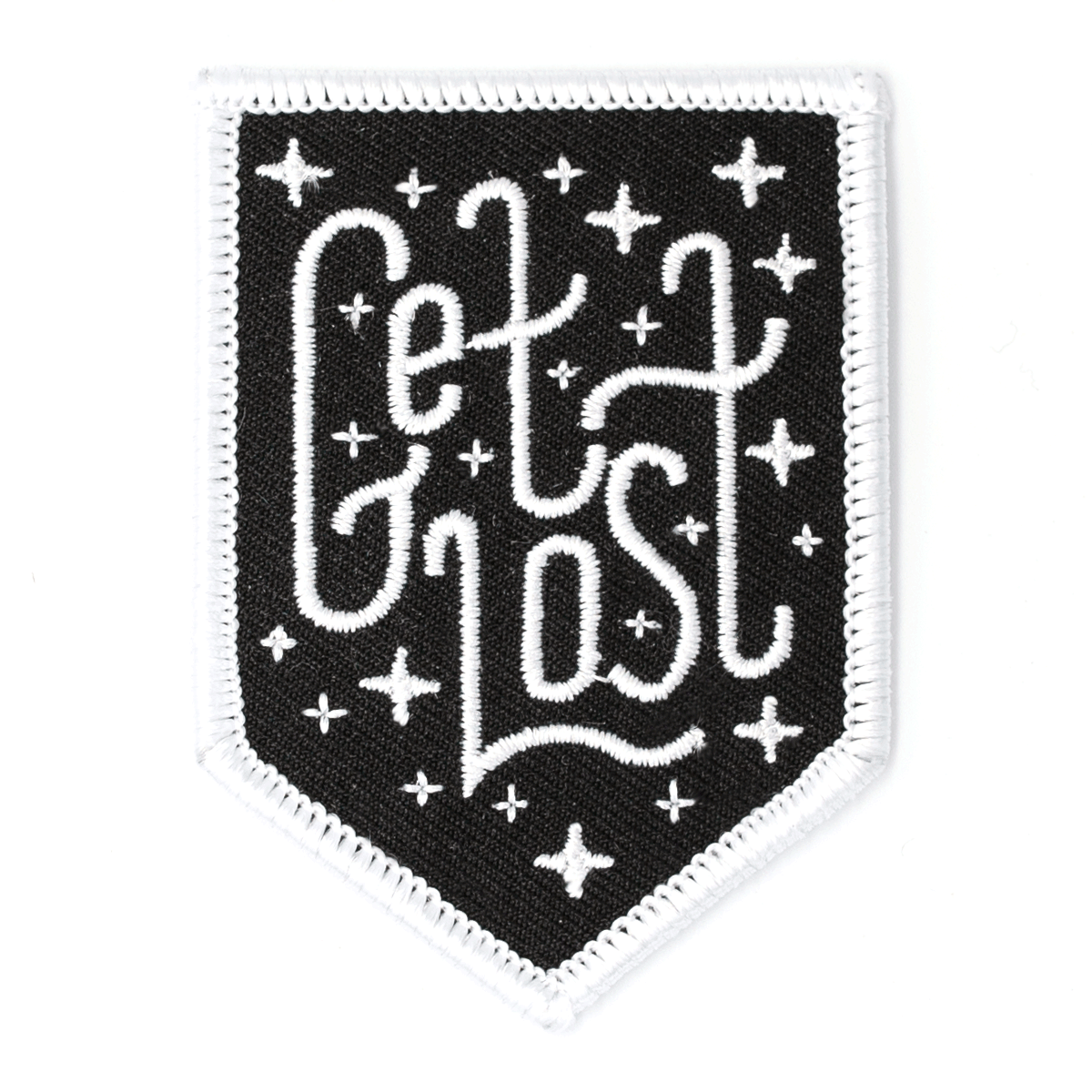 "Get Lost" Embroidered Iron - On Patch - Wander Together Outfitters