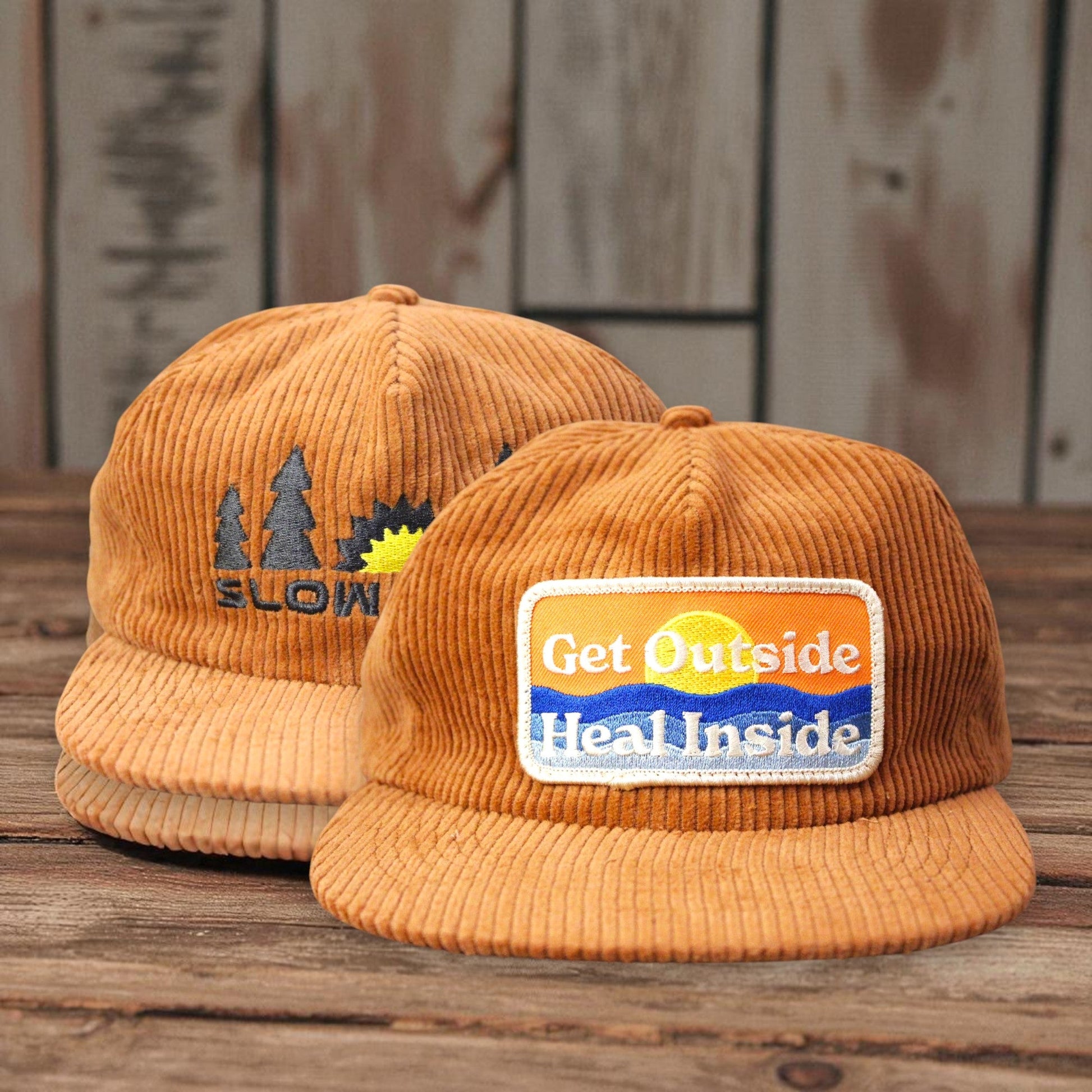 "Get Outside, Heal Inside" Corduroy Hat - Wander Together Outfitters