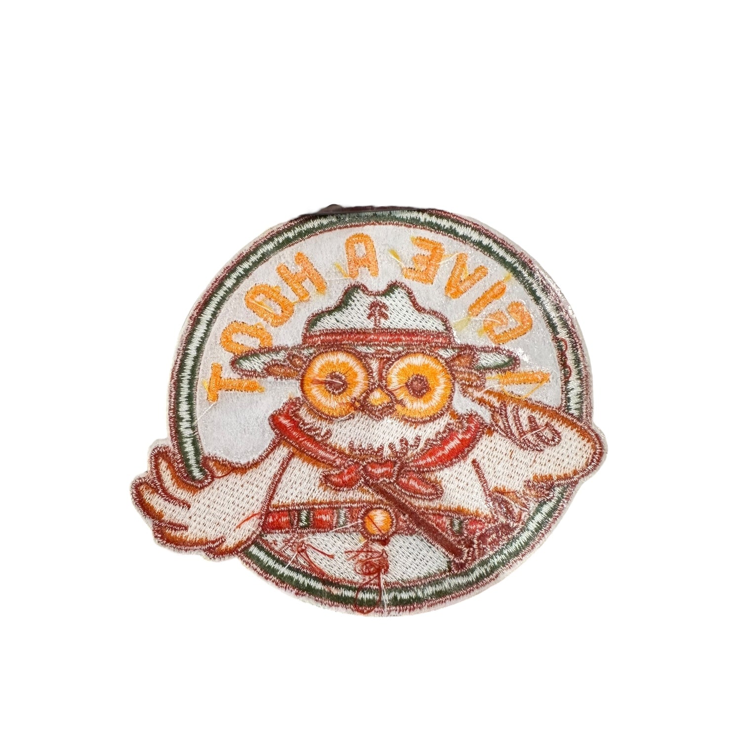 “Give A Hoot” Woodsy Owl Large Round Iron On Patch - Wander Together Outfitters
