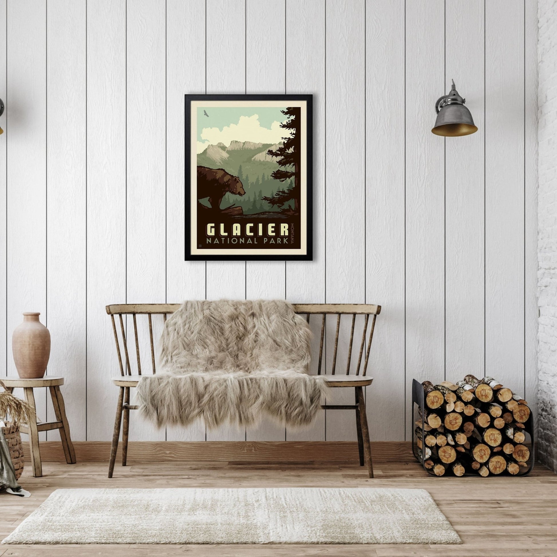 Glacier National Park: Bear Art Print - Wander Together Outfitters