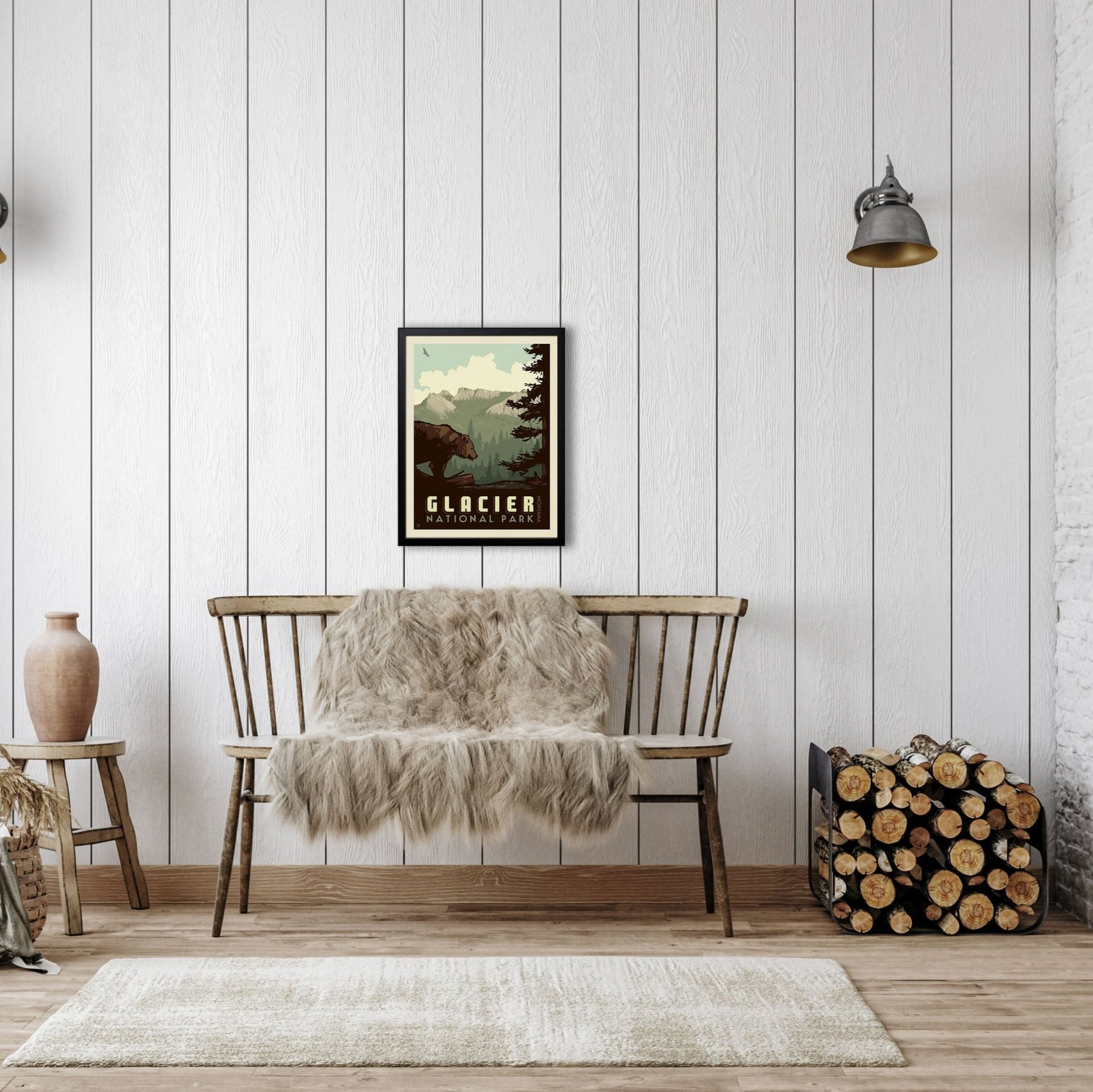 Glacier National Park: Bear Art Print - Wander Together Outfitters