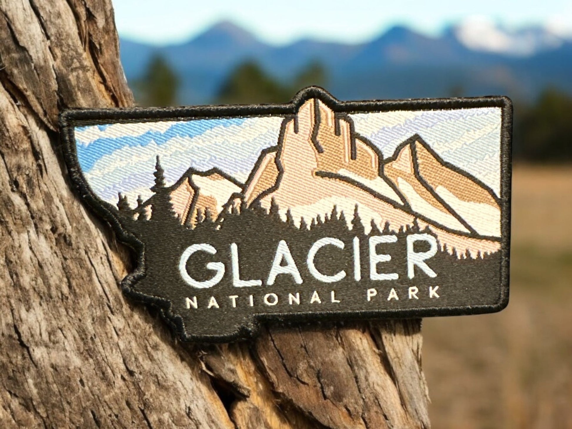 Glacier National Park Iron On Woven Patch - Wander Together Outfitters