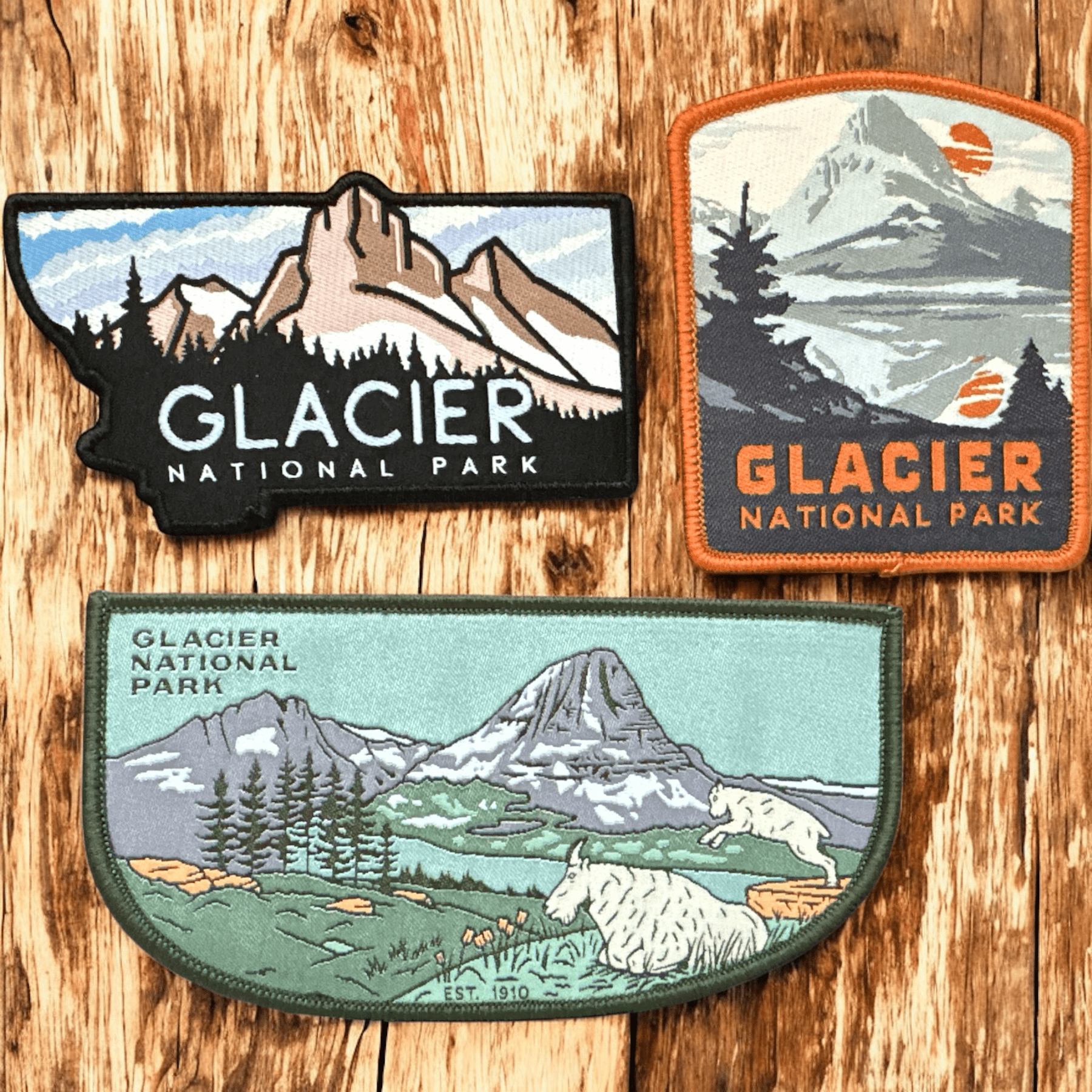 Glacier National Park Iron On Woven Patch - Wander Together Outfitters