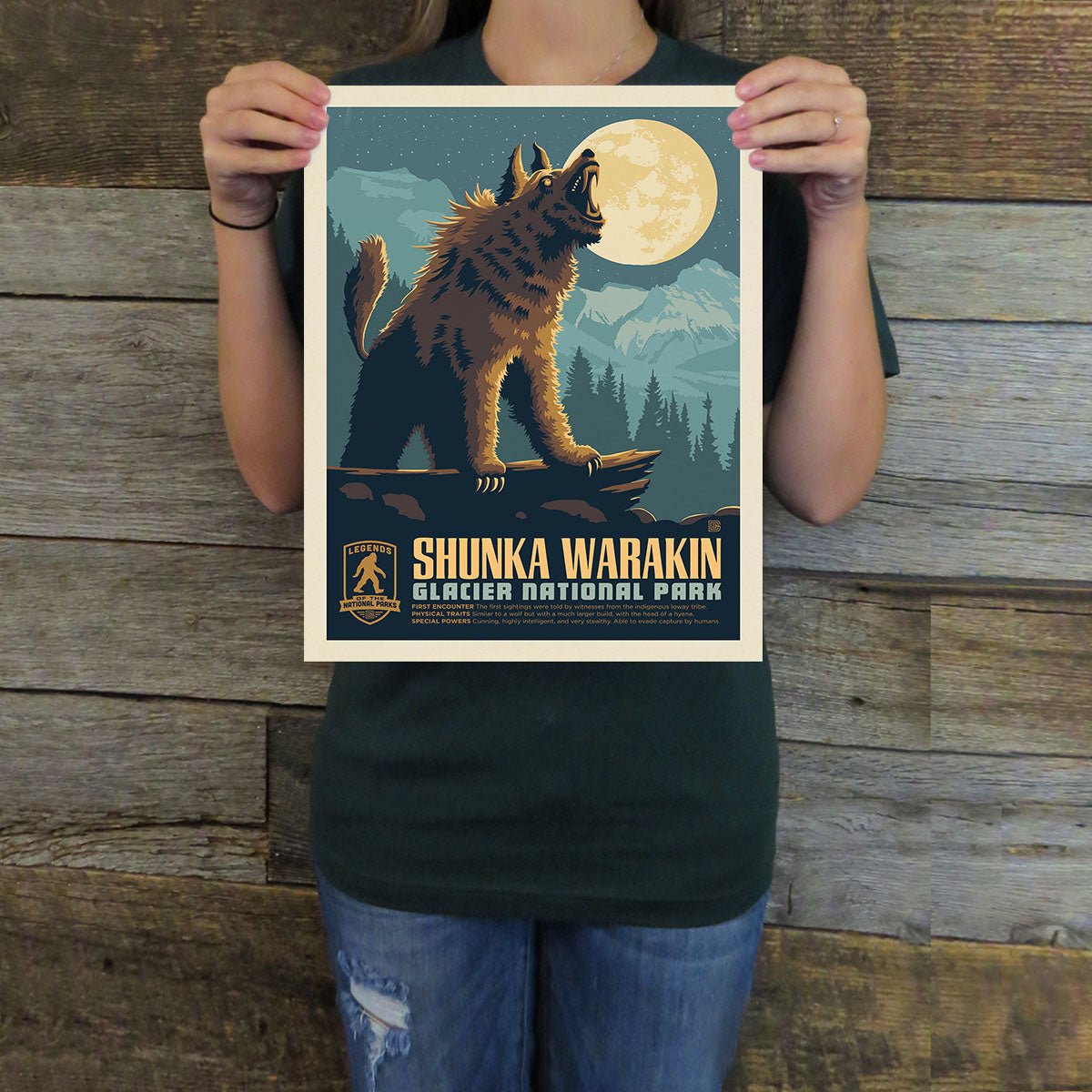 Glacier National Park: Shunka Warakin (Legends & Monsters) Art Print - Wander Together Outfitters