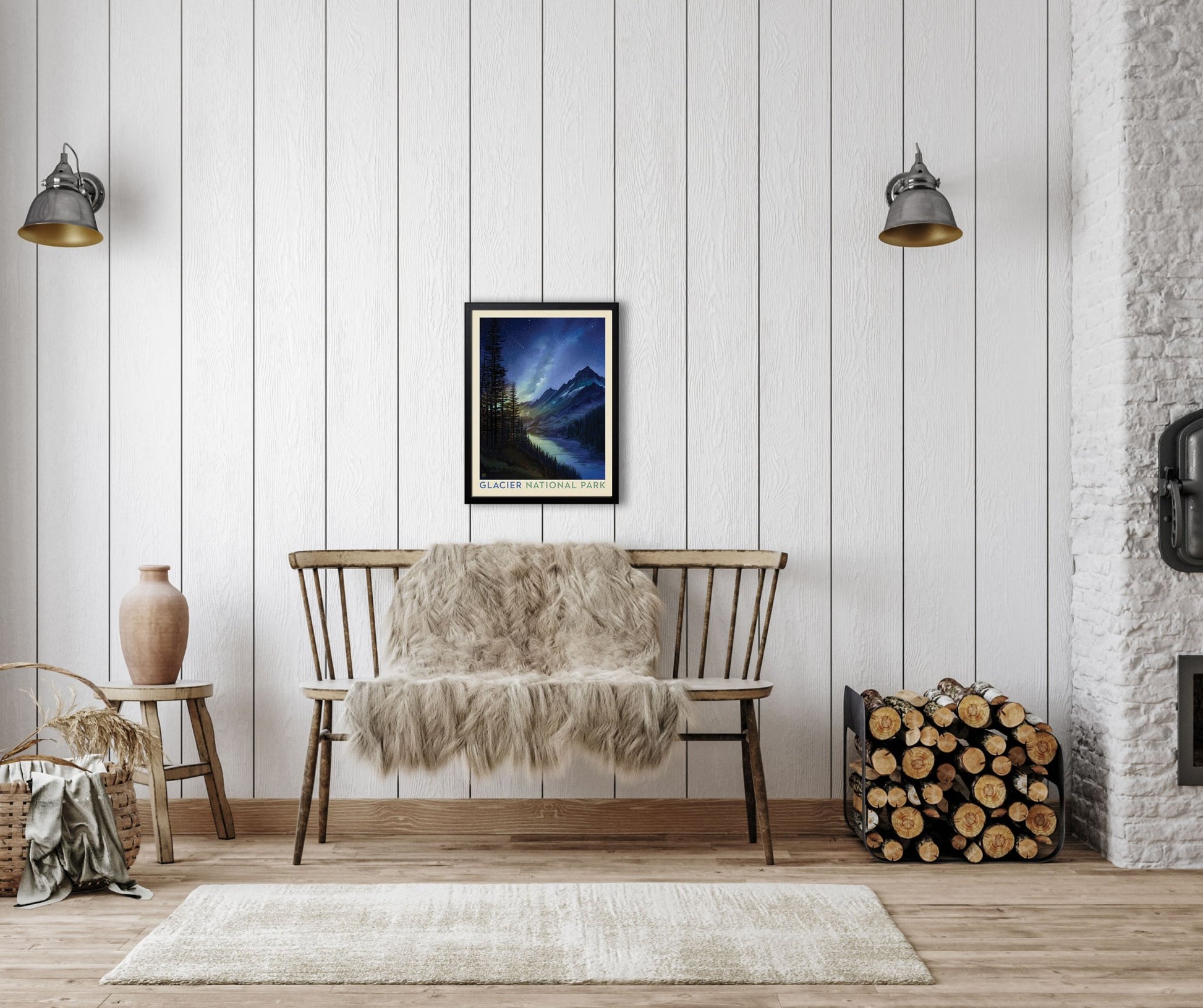 Glacier National Park: Starlight (63 National Parks) Art Print - Wander Together Outfitters