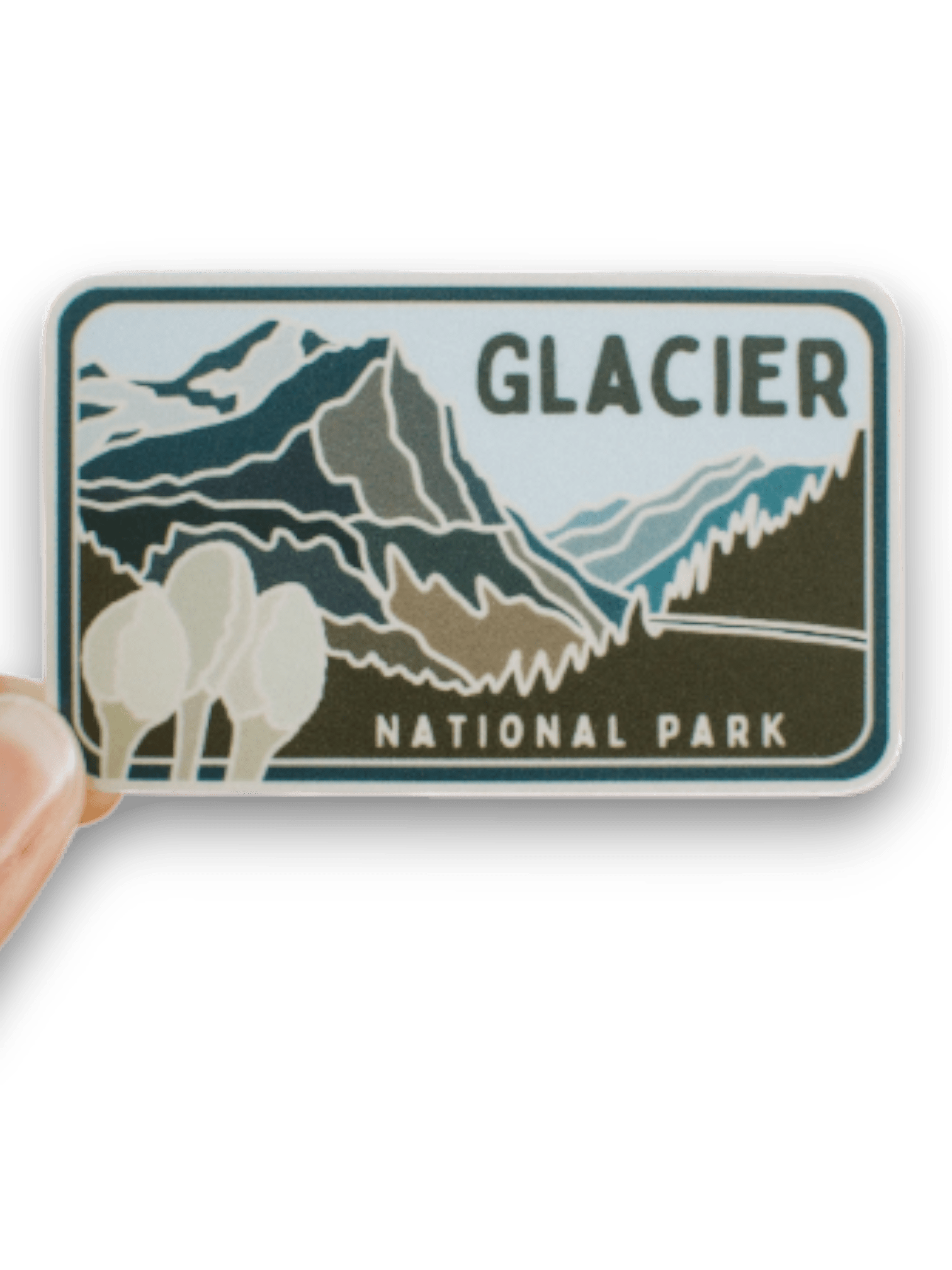Glacier Stained Glass Vinyl Sticker, License Plate Series - Wander Together Outfitters