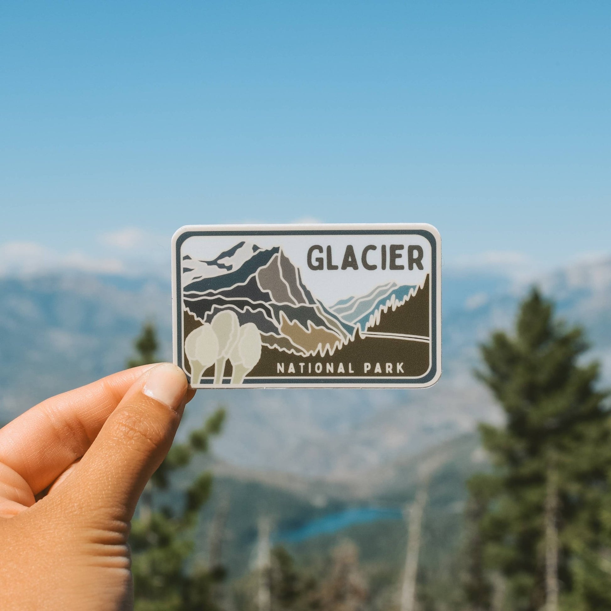Glacier Stained Glass Vinyl Sticker, License Plate Series - Wander Together Outfitters