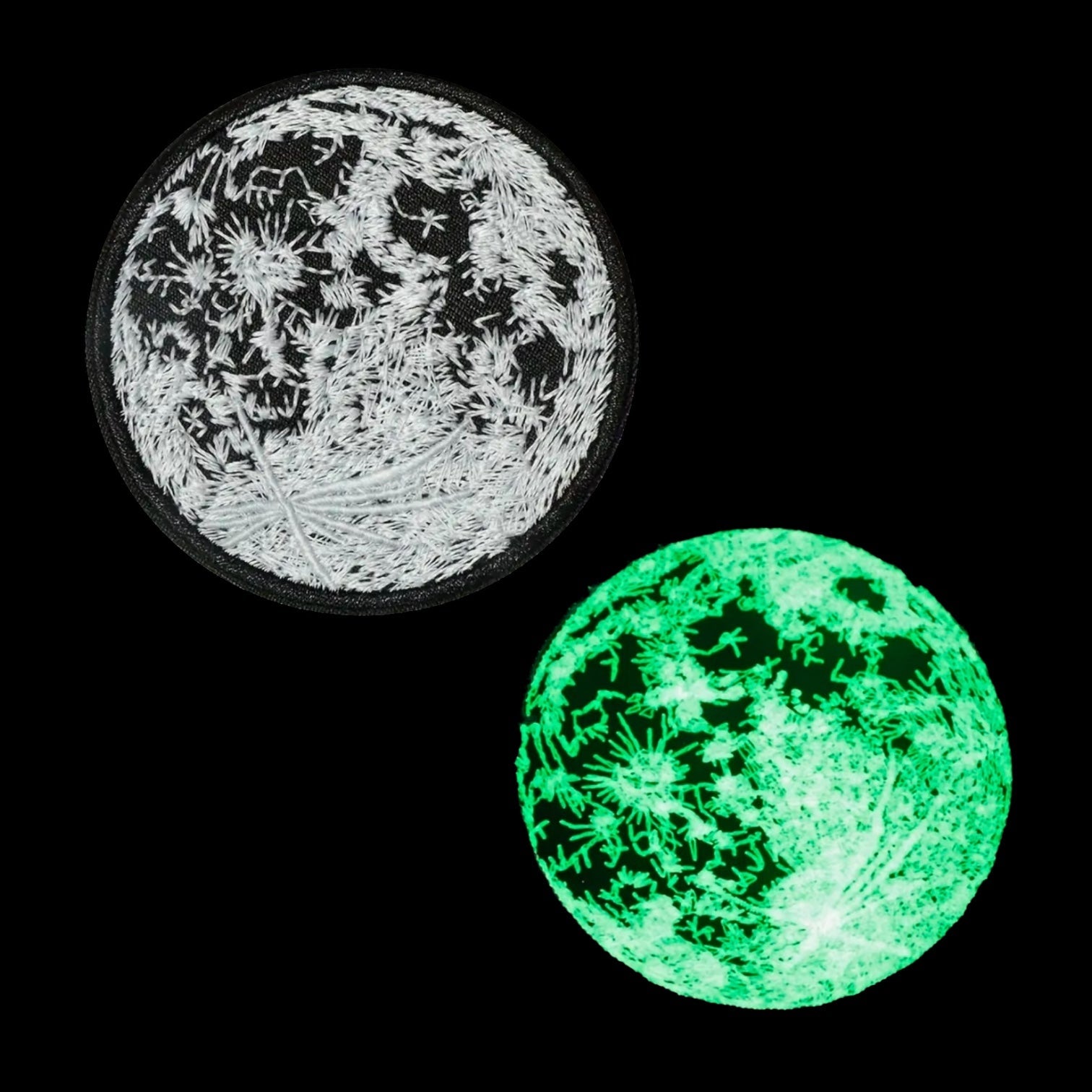 Glow In The Dark Moon Iron On Patch - Wander Together Outfitters