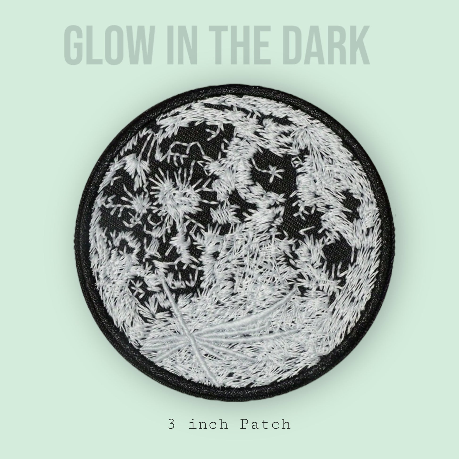 Glow In The Dark Moon Iron On Patch - Wander Together Outfitters