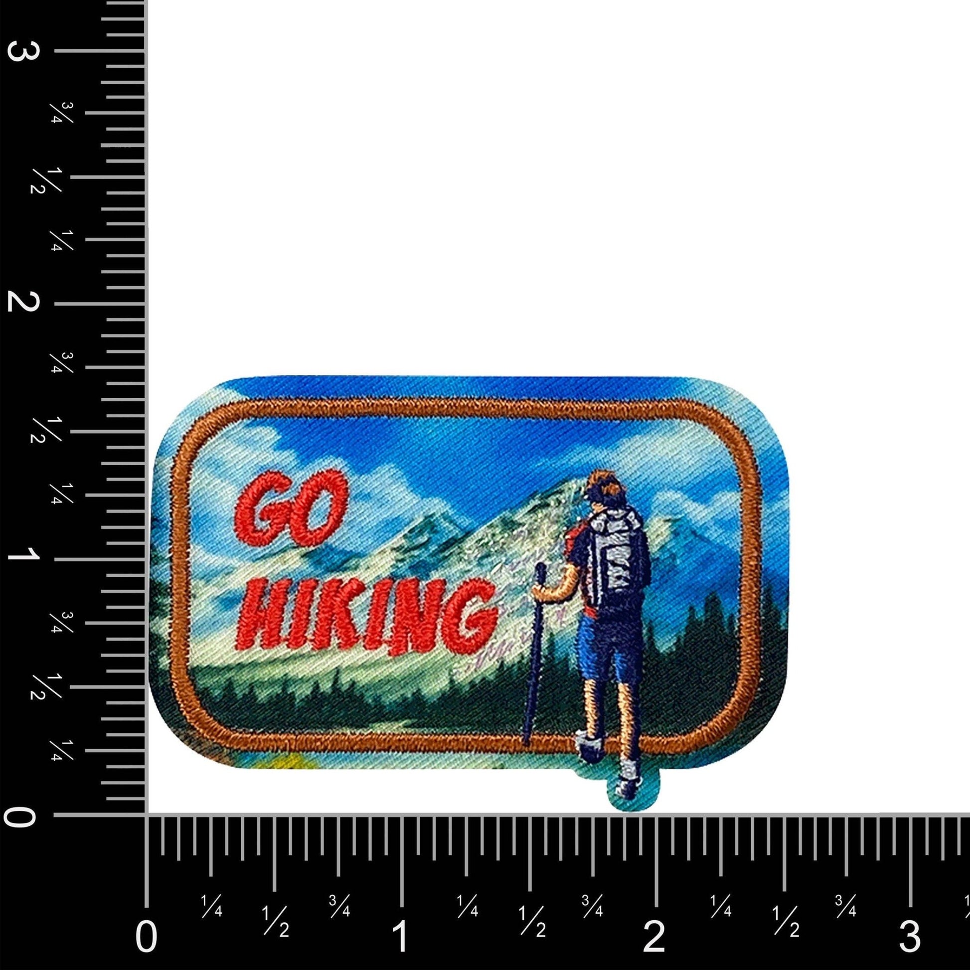 "Go Hiking" Iron On Embroidered Patch - Wander Together Outfitters