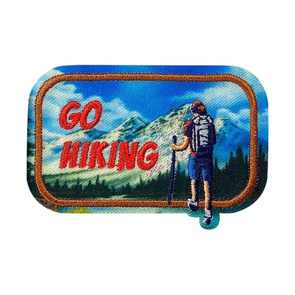 "Go Hiking" Iron On Embroidered Patch - Wander Together Outfitters