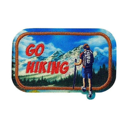 "Go Hiking" Iron On Embroidered Patch - Wander Together Outfitters