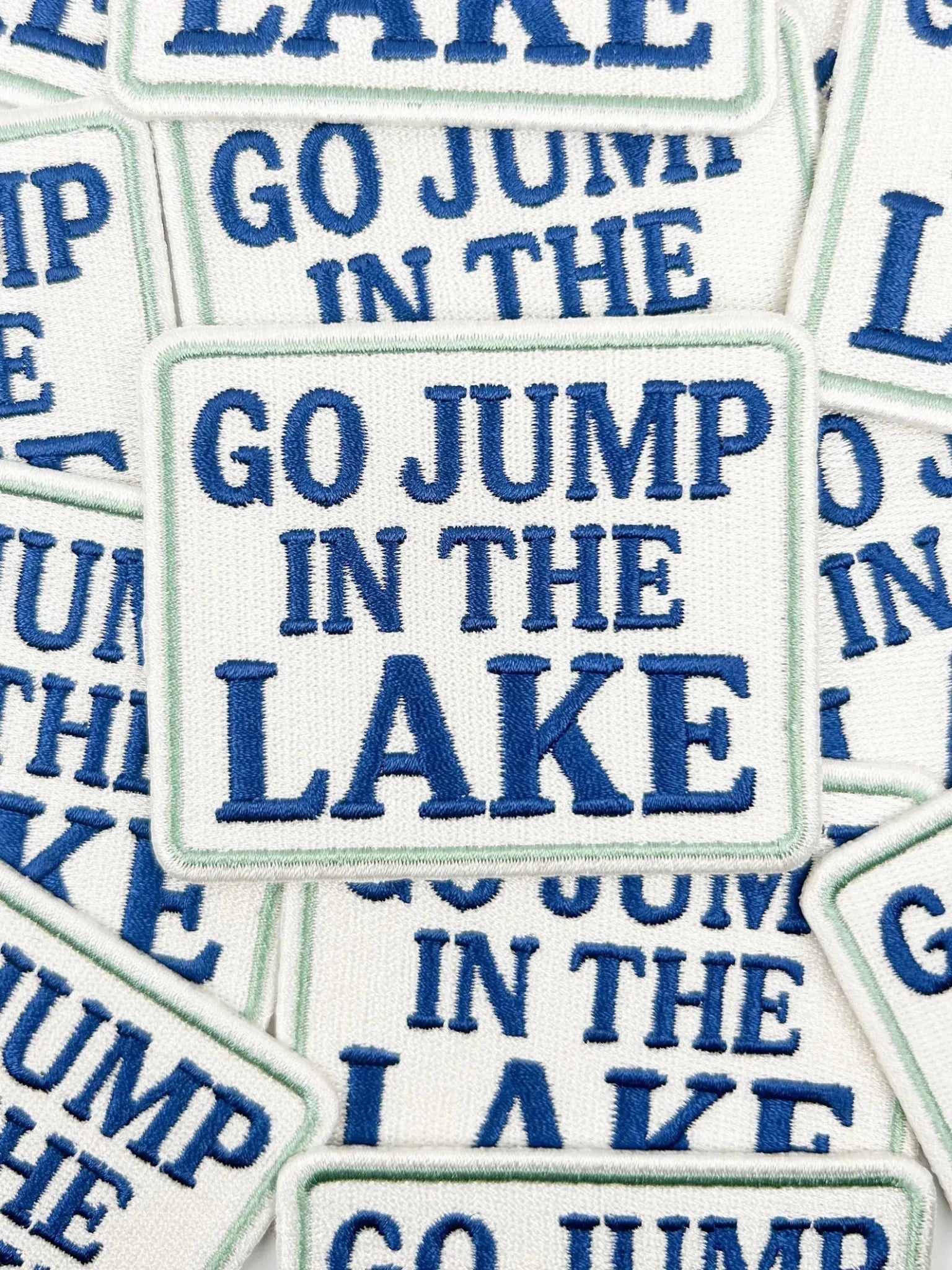 "Go Jump in the Lake" Iron On Patch - Wander Together Outfitters