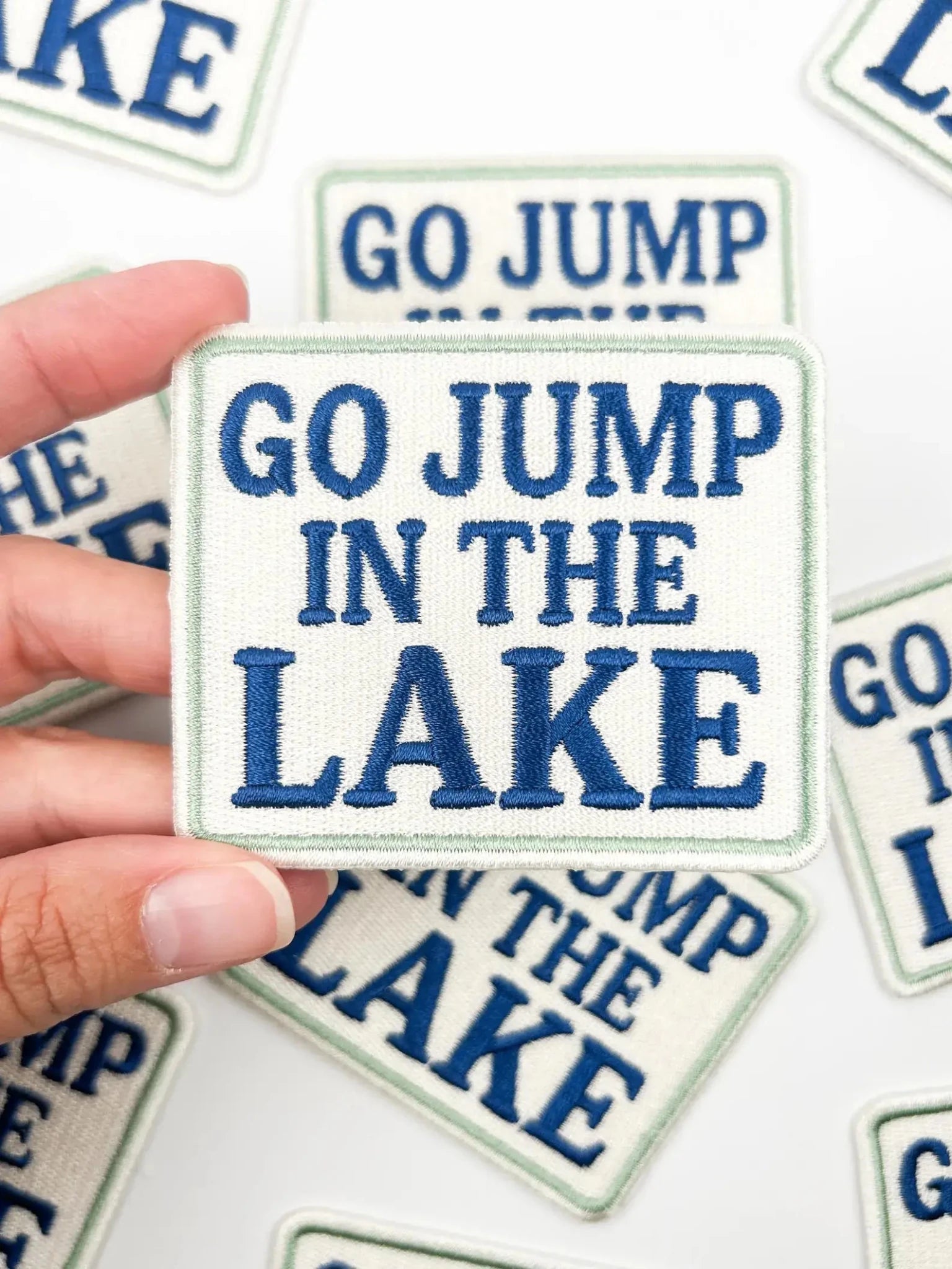 "Go Jump in the Lake" Iron On Patch - Wander Together Outfitters