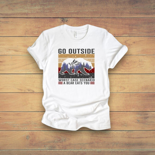 "Go Outside" Unisex Bear Tee - Wander Together Outfitters
