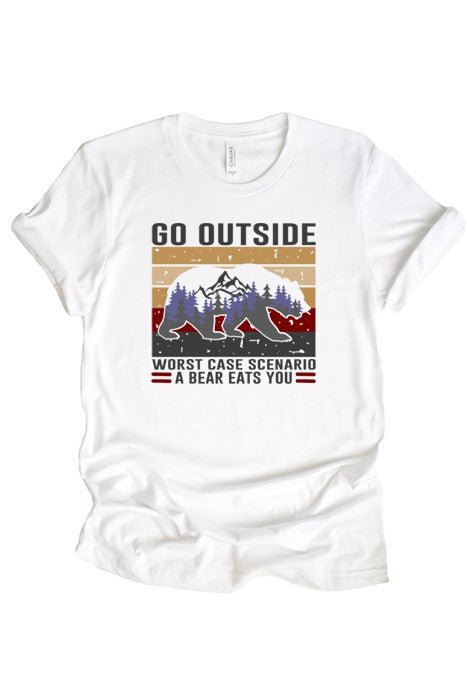 "Go Outside" Unisex Bear Tee - Wander Together Outfitters