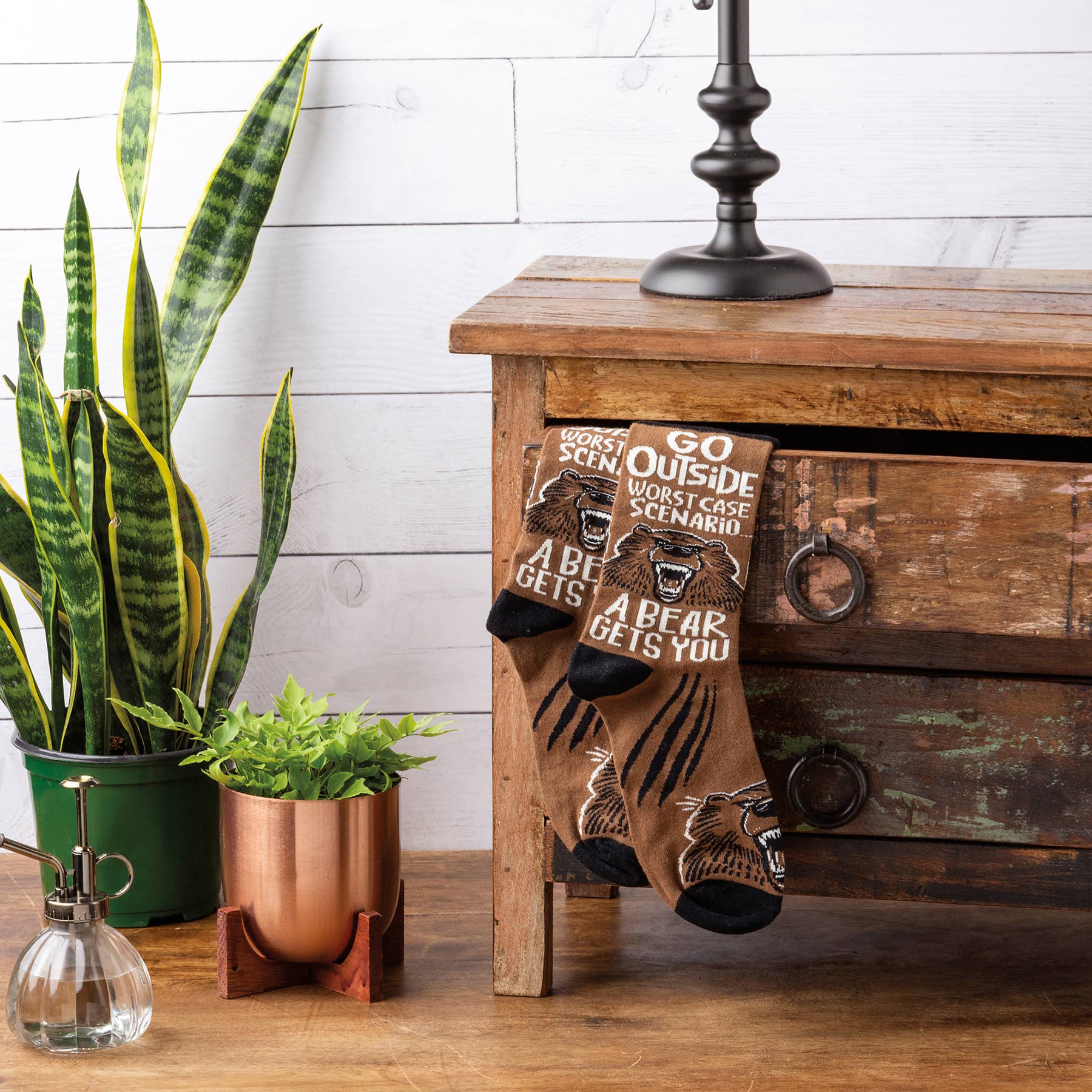 “Go Outside Worst Case Scenario A Bear Gets You” Unisex Socks - Wander Together Outfitters