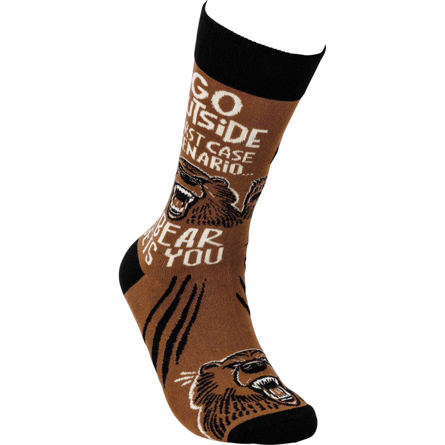 “Go Outside Worst Case Scenario A Bear Gets You” Unisex Socks - Wander Together Outfitters