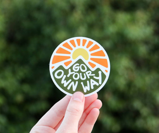 "Go Your Own Way" Vinyl Sticker - Wander Together Outfitters