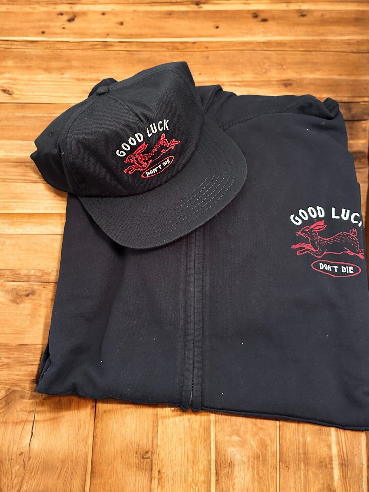 "Good Luck, Don't Die" Zip Hoodie - Wander Together Outfitters