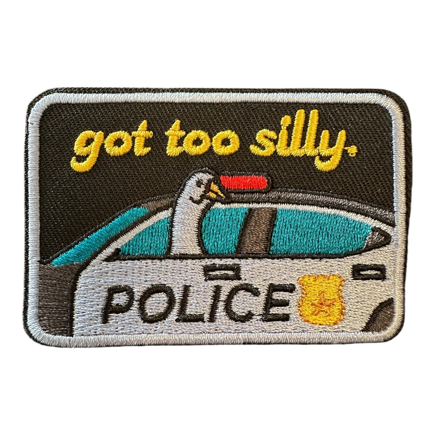 “Got Too Silly” Goose Iron On Patch - Wander Together Outfitters
