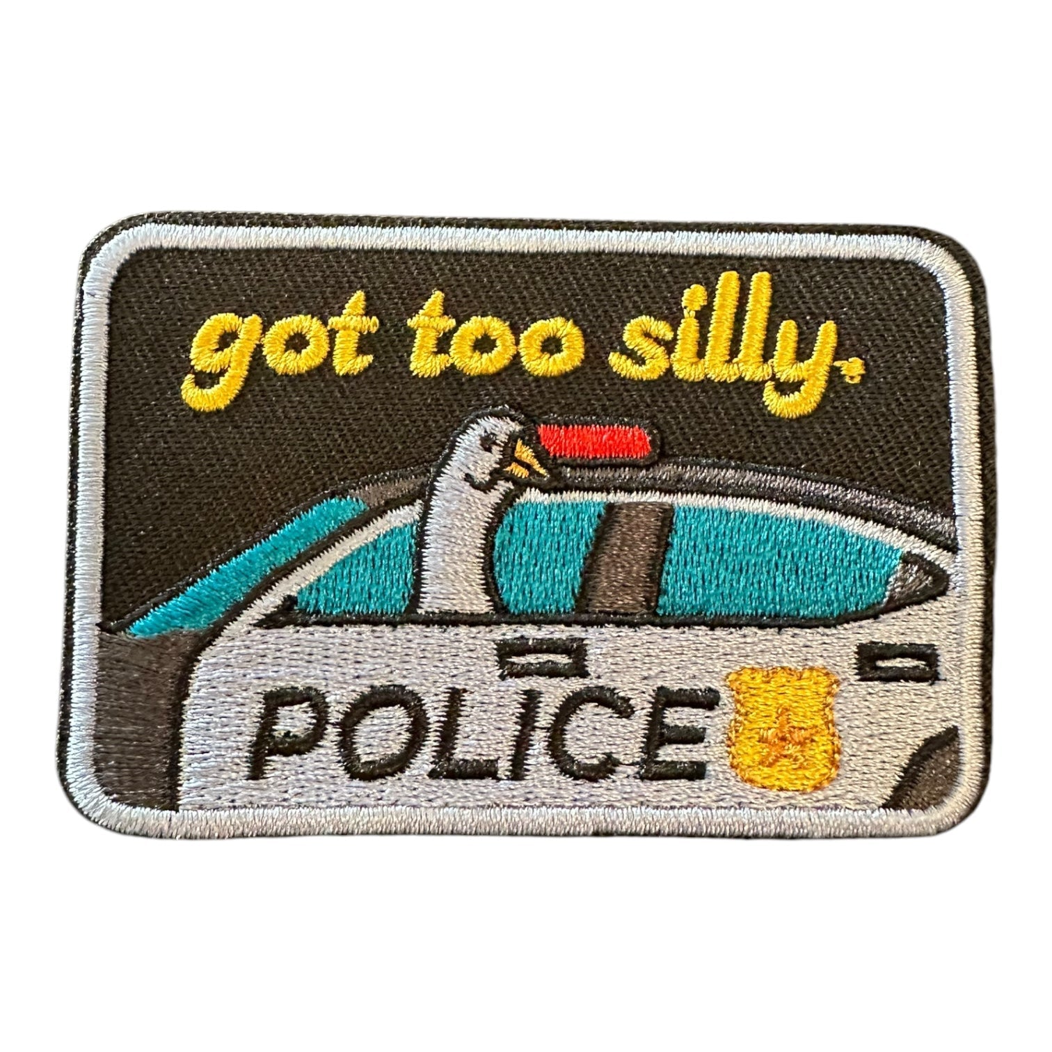 “Got Too Silly” Goose Iron On Patch - Wander Together Outfitters