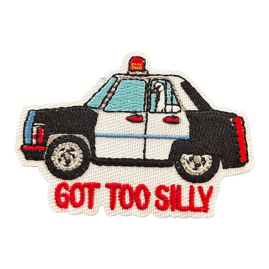 Got Too Silly Police Car Iron On Patch - Wander Together Outfitters