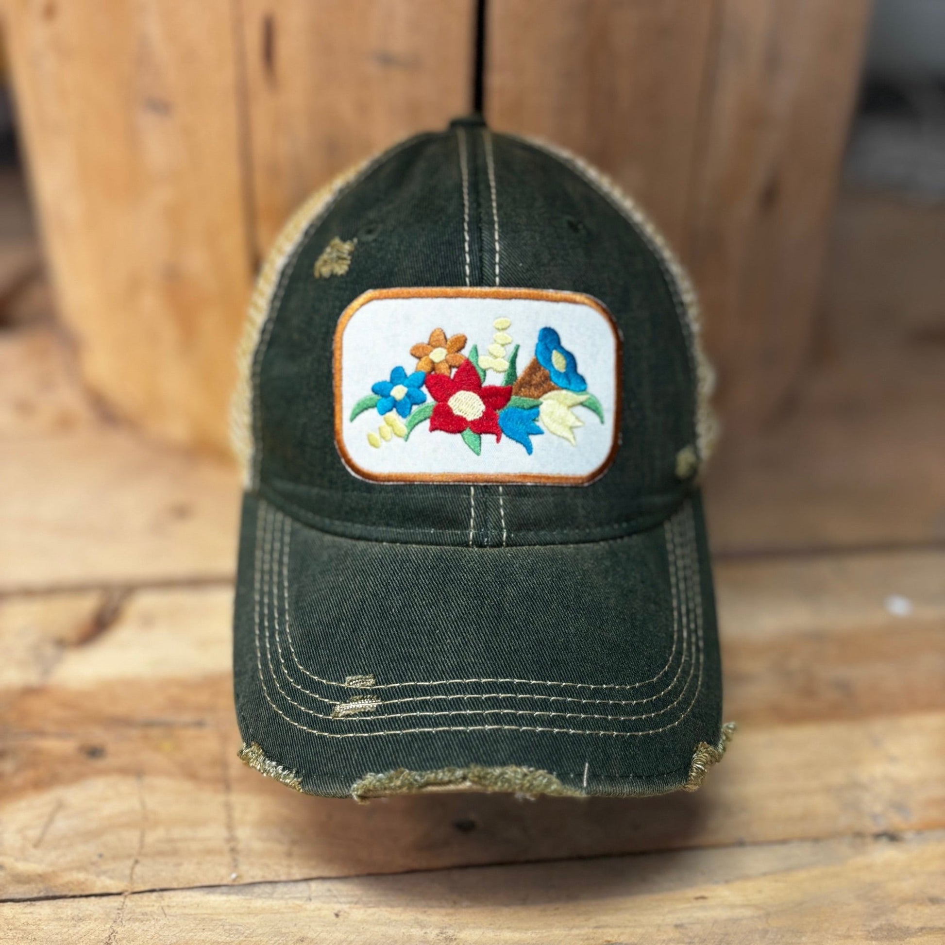 Gramma's Flowers Hat - Wander Together Outfitters