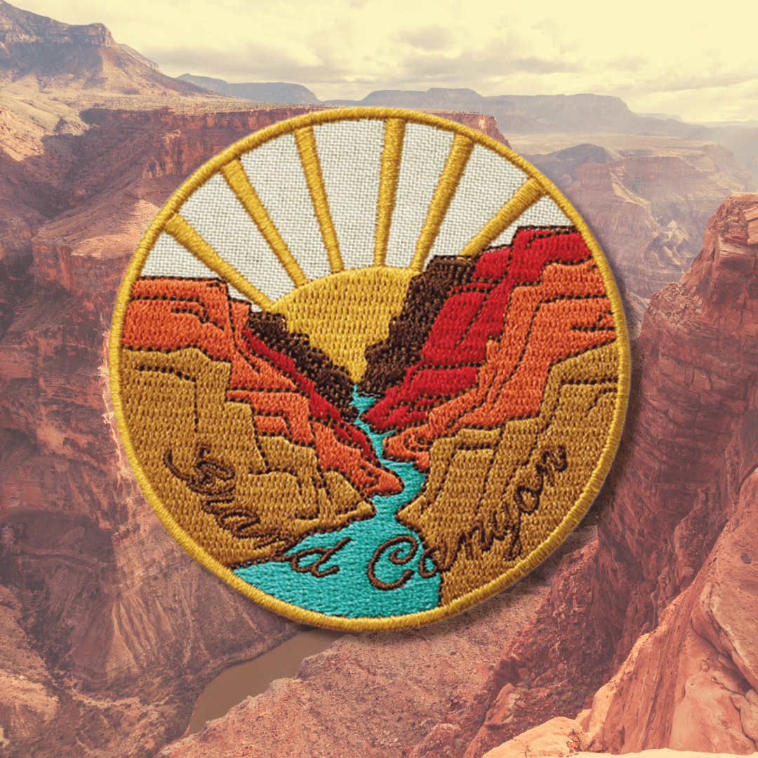 Grand Canyon Embroidered Iron On Patch - Wander Together Outfitters