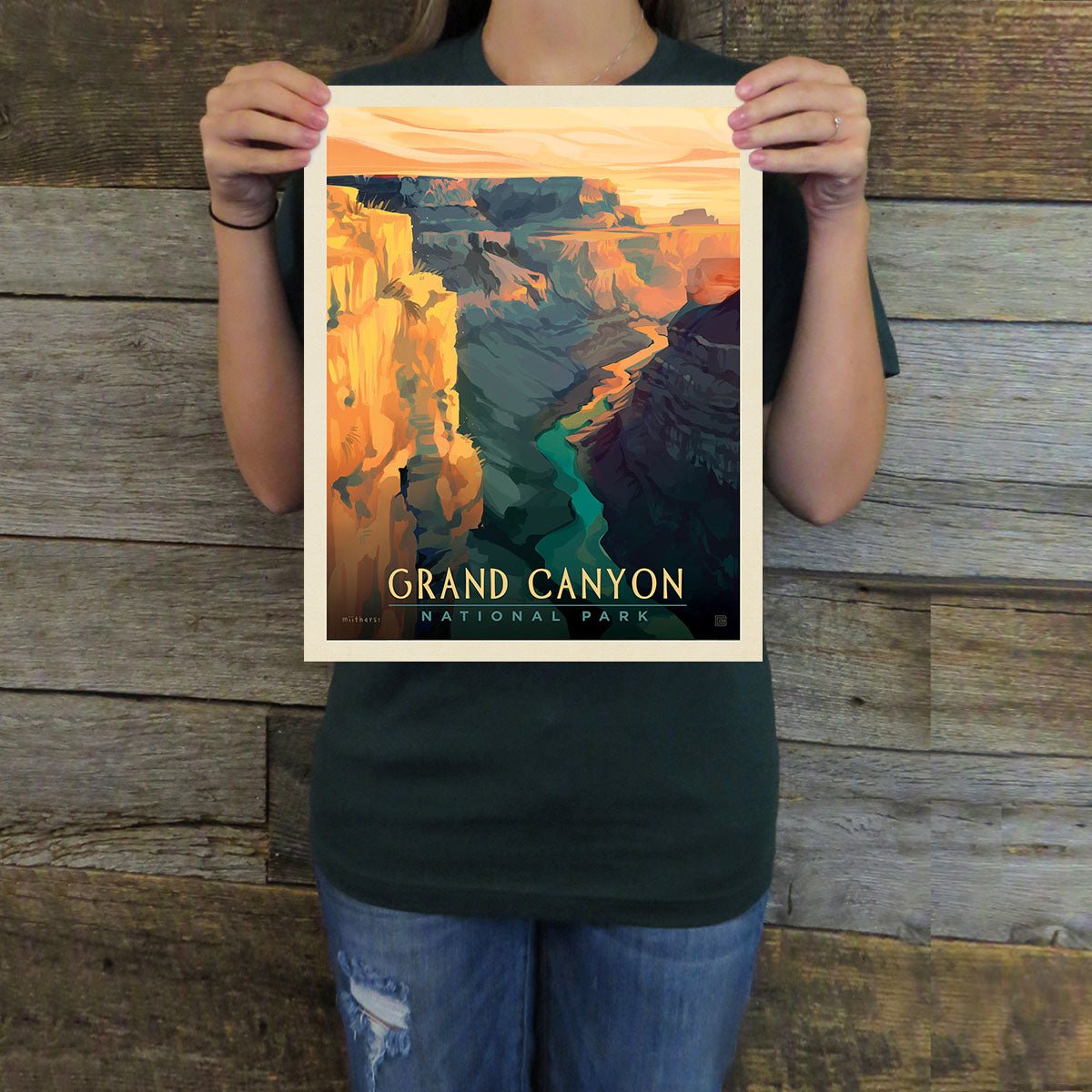 Grand Canyon National Park: Deep Shadows (63 National Parks) Art Print - Wander Together Outfitters