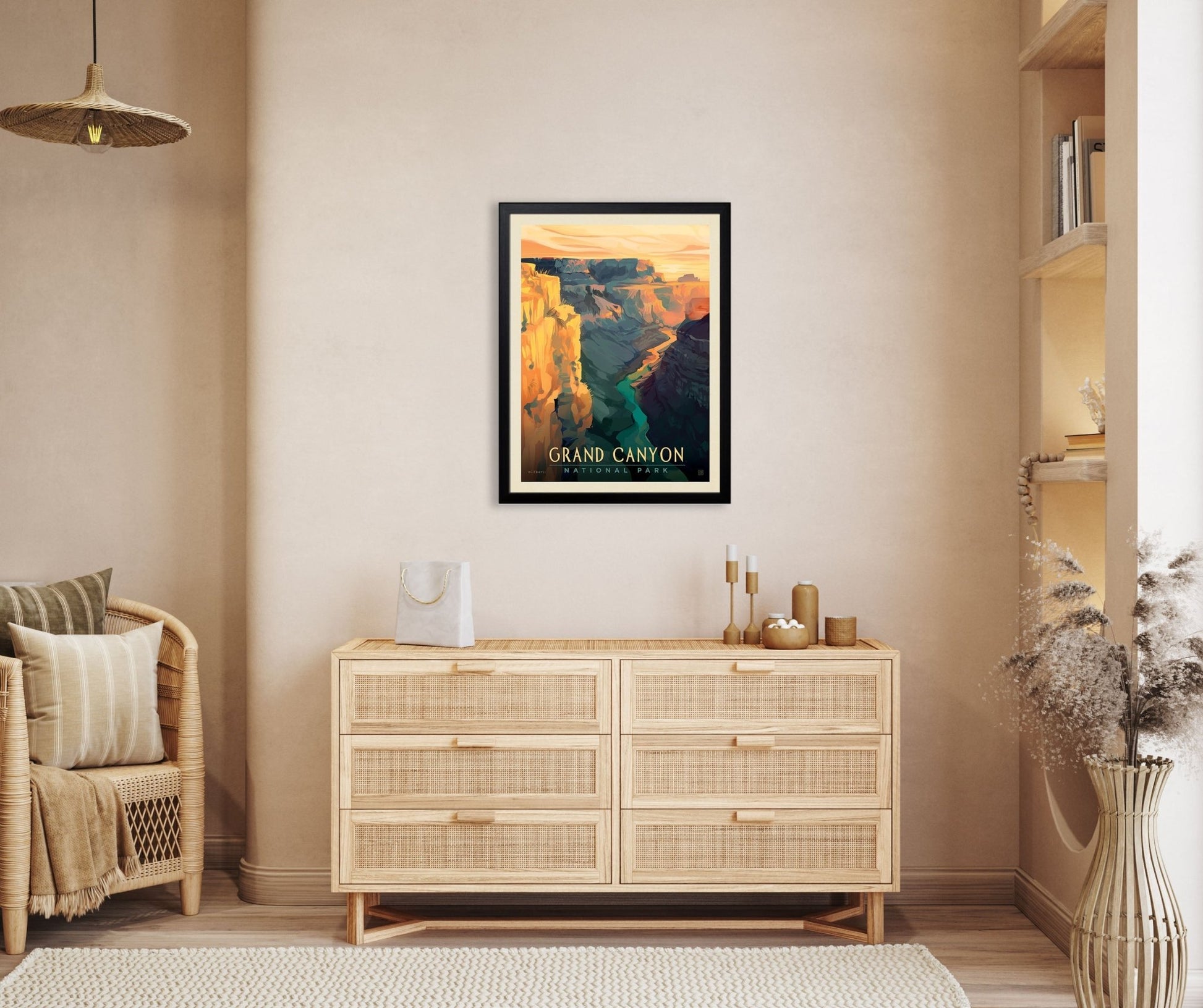 Grand Canyon National Park: Deep Shadows (63 National Parks) Art Print - Wander Together Outfitters