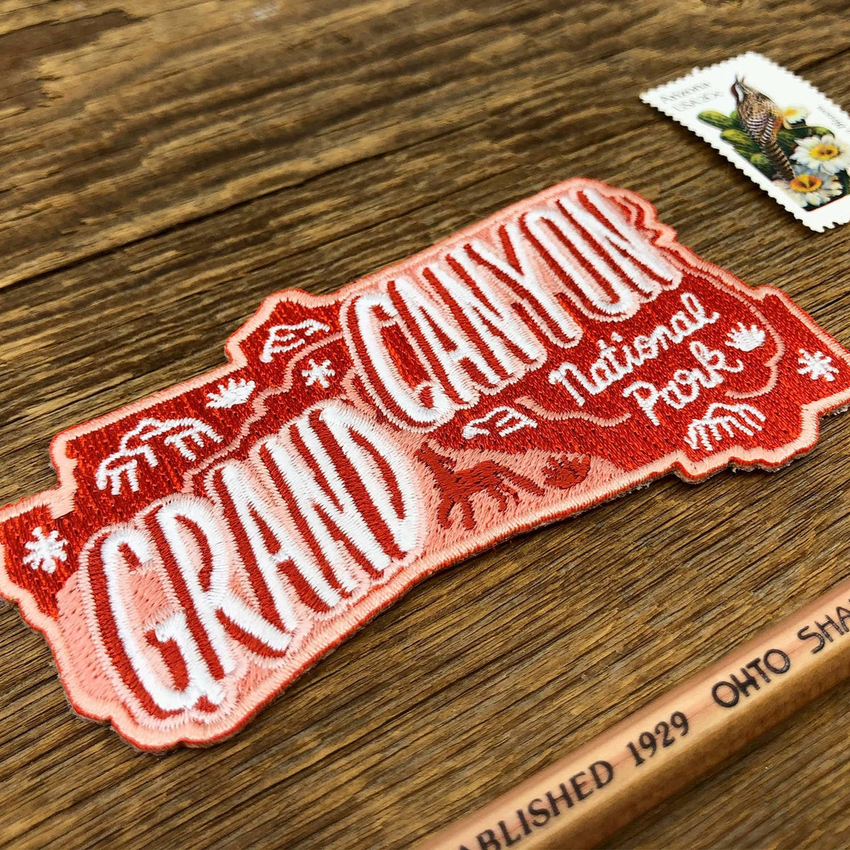 Grand Canyon National Park Iron On Embroidered Patch (Red) - Wander Together Outfitters