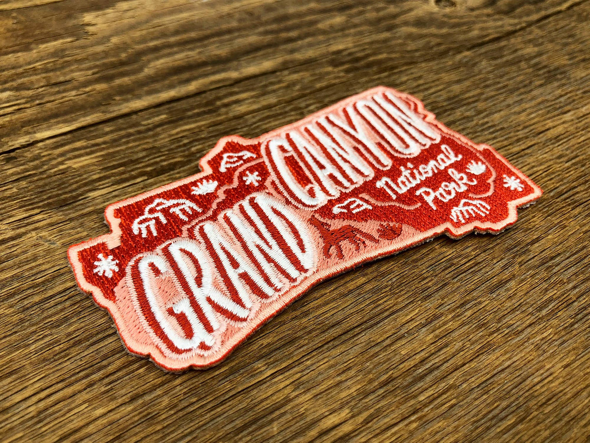Grand Canyon National Park Iron On Embroidered Patch (Red) - Wander Together Outfitters